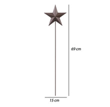 Gartenstecker Stern aus Metall, Höhe 69 Zentimeter, Breite 15 Zentimeter