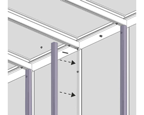 Pavillon-set d'extension Helena 8600 20x13x263cm