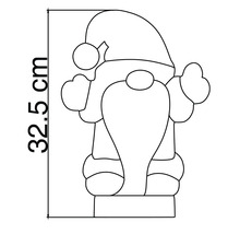 Dessin au trait d'un gnome de Noël d'une hauteur de 32,5 centimètres.
