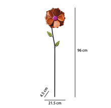 Gartenstecker Windrad Lafiora Dahlie Metall H 96 cm rot