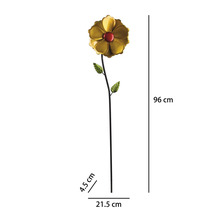 Gartenstecker Windrad Lafiora Dahlie Metall H 96 cm gelb