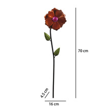 Gartenstecker Windrad Lafiora Dahlie Metall H 70 cm rot