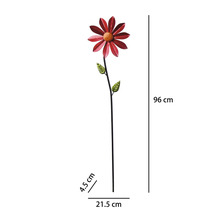 Gartenstecker Windrad Lafiora Sonnenblume Metall H 96 cm rot