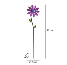Gartenstecker Windrad Lafiora Sonnenblume Metall H 96 cm lila
