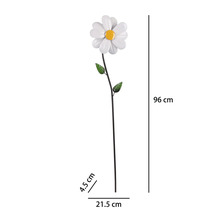 Gartenstecker Windrad Lafiora Blume Metall H 96 cm weiss
