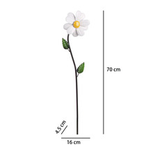 Gartenstecker Windrad Lafiora Blume Metall H 70 cm weiss
