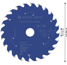 Bosch Expert Wood cordless Kreissägeblatt mit 140 Millimeter Durchmesser und 20 Millimeter Bohrung für Akku-Handkreissägen.