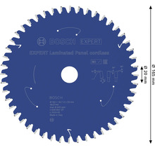 Lame de scie circulaire Bosch Expert Laminated Panel cordless avec diamètre de 165 millimètres et alésage de 20 millimètres