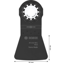 Lame multi-outils Bosch Starlock ATZ 52 SFC en acier au carbone, 52 millimètres de largeur et 40 millimètres de profondeur de coupe