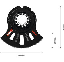 Lame de scie segment Bosch Expert Starlock ACZ 105 ET pour outil multifonction avec diamètre de 80 millimètres pour divers matériaux.