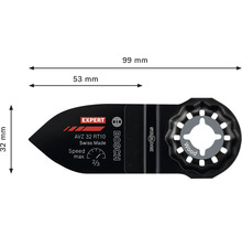 Bosch Expert AVZ 32 RT10 Starlock Tauchsägeblatt für Holz mit Maßen 99 Millimeter Gesamtlänge, 53 Millimeter Schnittlänge und 32 Millimeter Breite