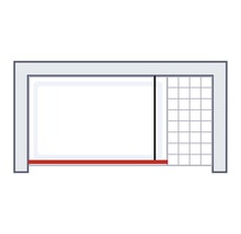 Cloison sèche avec trappe de visite et ouverture d'inspection