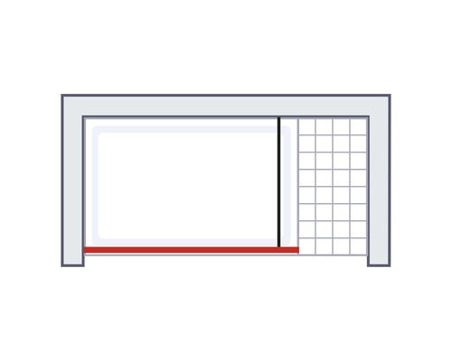 Cloison sèche avec trappe de visite et ouverture d'inspection