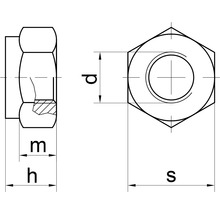 Dessin technique d''un écrou avec des dimensions