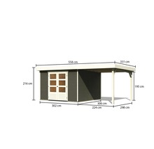 Abmessungen Gartenhaus mit Carport