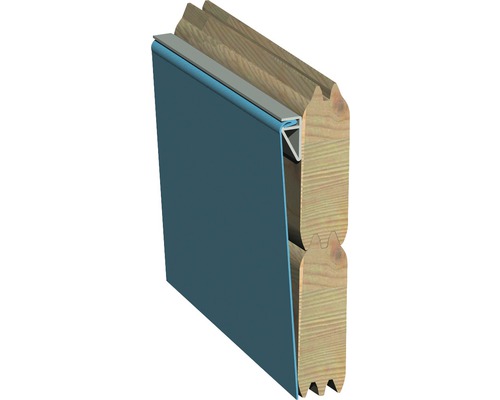 Vue détaillée d''un joint de porte en bois et métal