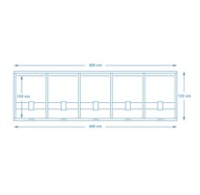 Aufstellpool Framepool-Set Elite rund Ø 488x122 cm inkl. Skimmer, Leiter & Abdeckplane weiss
