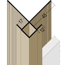 Illustration eines Eckprofils mit Maßangaben