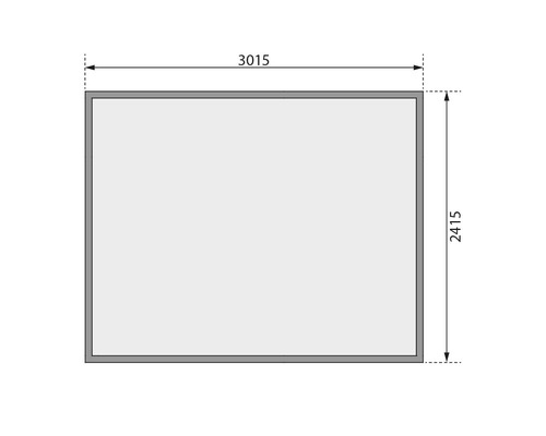 Grundrisszeichnung mit den Maßen 3015 und 2415