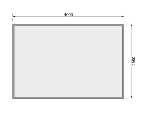 Plan de construction avec les dimensions 4000 et 2680