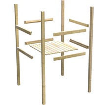 Karibu Kinderspielturm "Lotti" Satteldach SET aus nordischer Fichte, naturbelassen mit Anbau-thumb-4