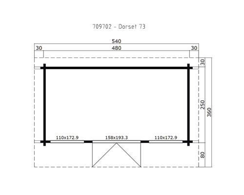 Plan du chalet de jardin