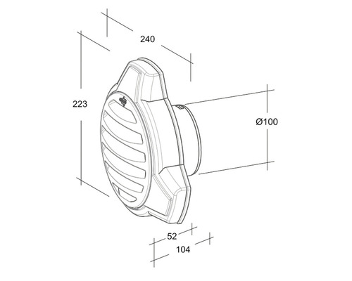 Dessin technique d''un haut-parleur avec dimensions