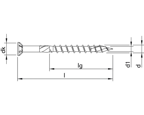 Dessin d''une vis avec indication des dimensions