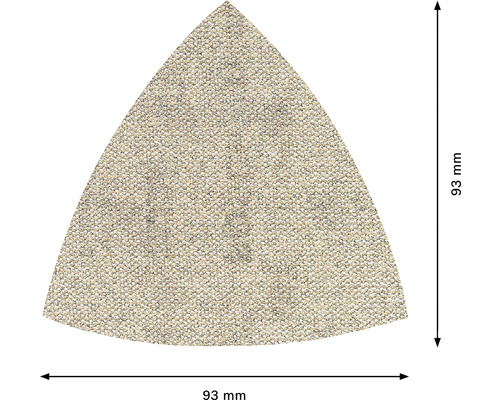 Papier abrasif triangulaire, 93 millimètres