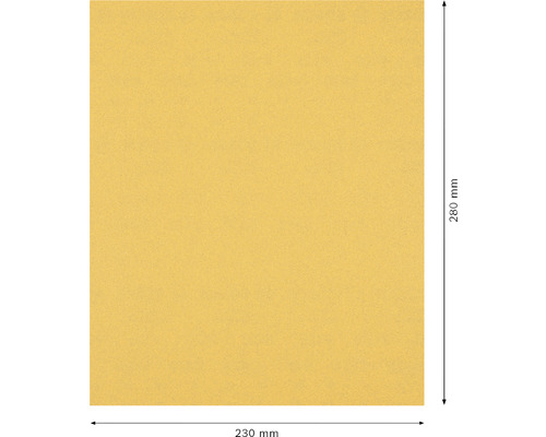 Papier abrasif carré mesurant 280 mm x 230 mm