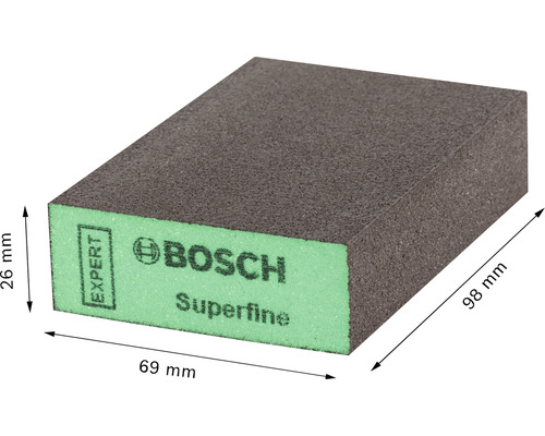Bloc de ponçage avec dimensions 98 mm x 69 mm x 26 mm