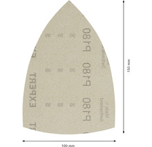 Bosch Disque de grille de ponçage pour ponceuse excentrique, 100x150 mm, grain 180, non perforé, 50 pièces