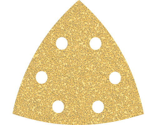 Bosch Feuille abrasive pour ponceuse triangulaire delta, 93x93x93 mm, grain 40, 6 trous, 50 pces