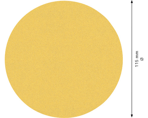 Papier abrasif, disque, grain inconnu, diamètre 115 mm