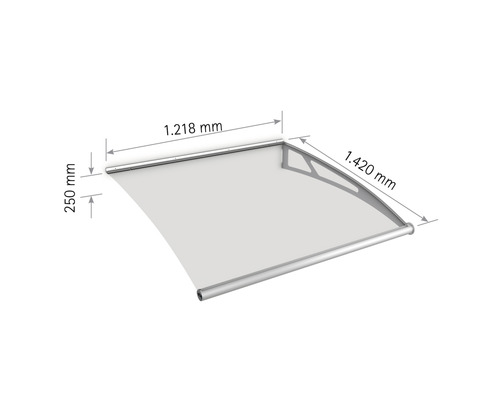 Abmessungen einer Tür Überdachung