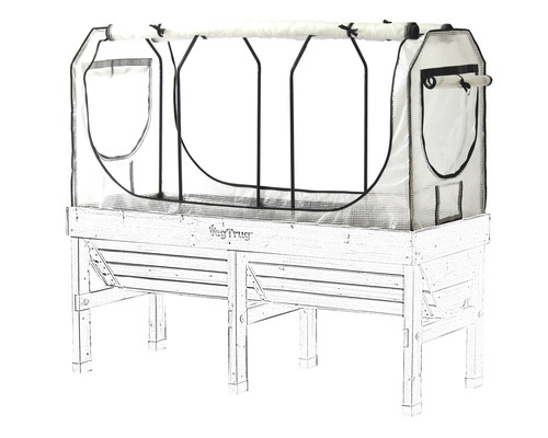 Jardinière surélevée avec couvercle de serre transparent pour le jardin