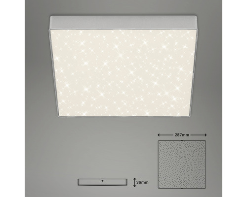 Plafonnier LED carré avec effet de ciel étoilé et dimensions