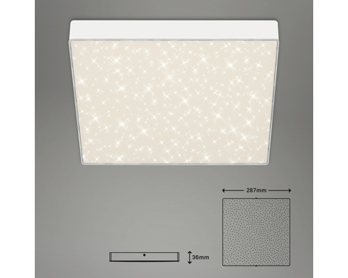 Plafonnier carré avec motif étoilé et dimensions