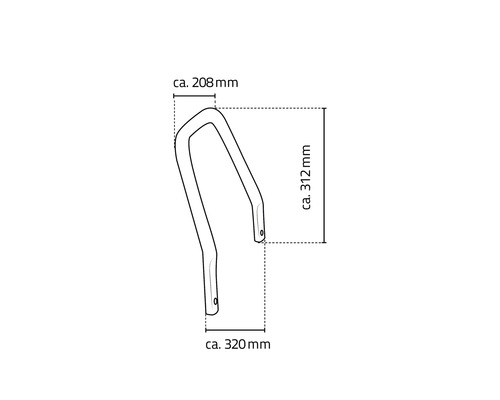 Dessin technique d''une rampe d''escalier avec dimensions