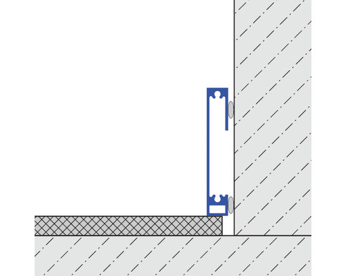 Profilé en aluminium pour fixation murale