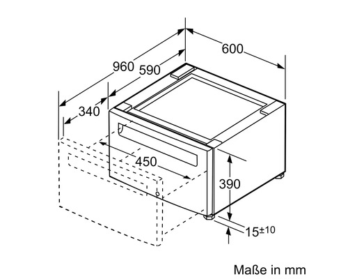 Maße des Produkts in Millimeter