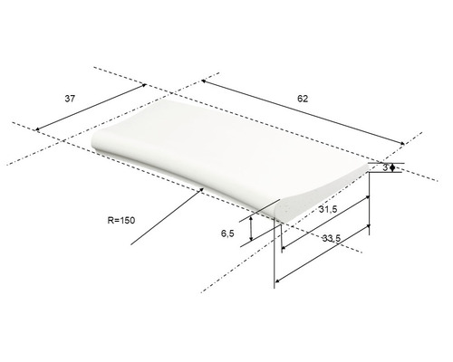 Dessin technique d''un profilé avec des dimensions