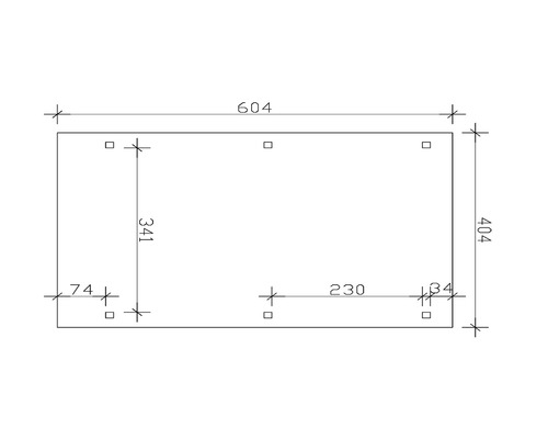 Technische Zeichnung mit Maßangaben: 604, 404, 341, 230 und 74