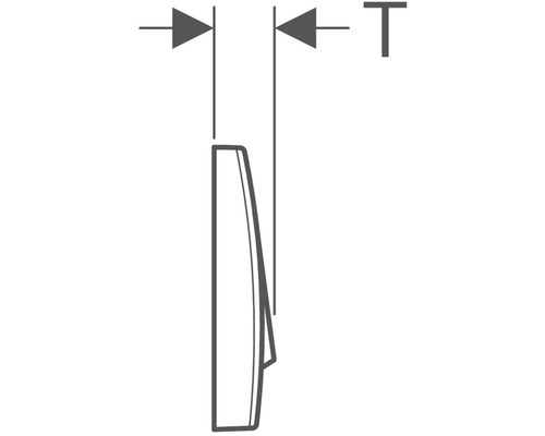 Dessin technique d''une plaque de commande avec indication de la profondeur.