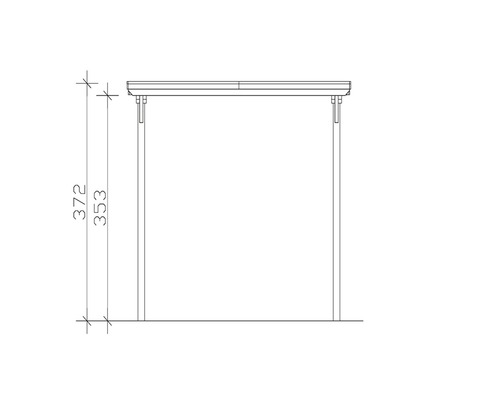 Technische Zeichnung eines Torrahmens mit Maßangaben