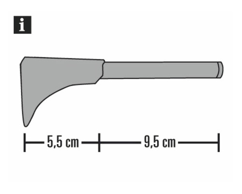 Schéma d''un gratte-joints avec indications de dimensions