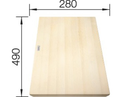 Holzplatte mit den Maßen 280 x 490 Millimeter