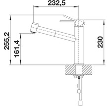 Blanco Küchenarmatur AMBIS-S edelstahl gebürstet 523119-thumb-1