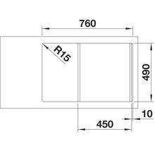 Blanco AXIA III 45 S Spüle BxT 780x510 mm Silgranit anthrazit inkl. Holzschneidbrett 523173
