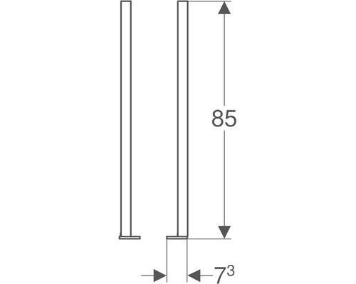 Schéma technique d''un porte-serviettes avec dimensions